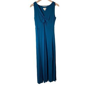 Anthropologie Maeve Teal Soft Sleeveless Stretchy Maxi Dress Size Medium
